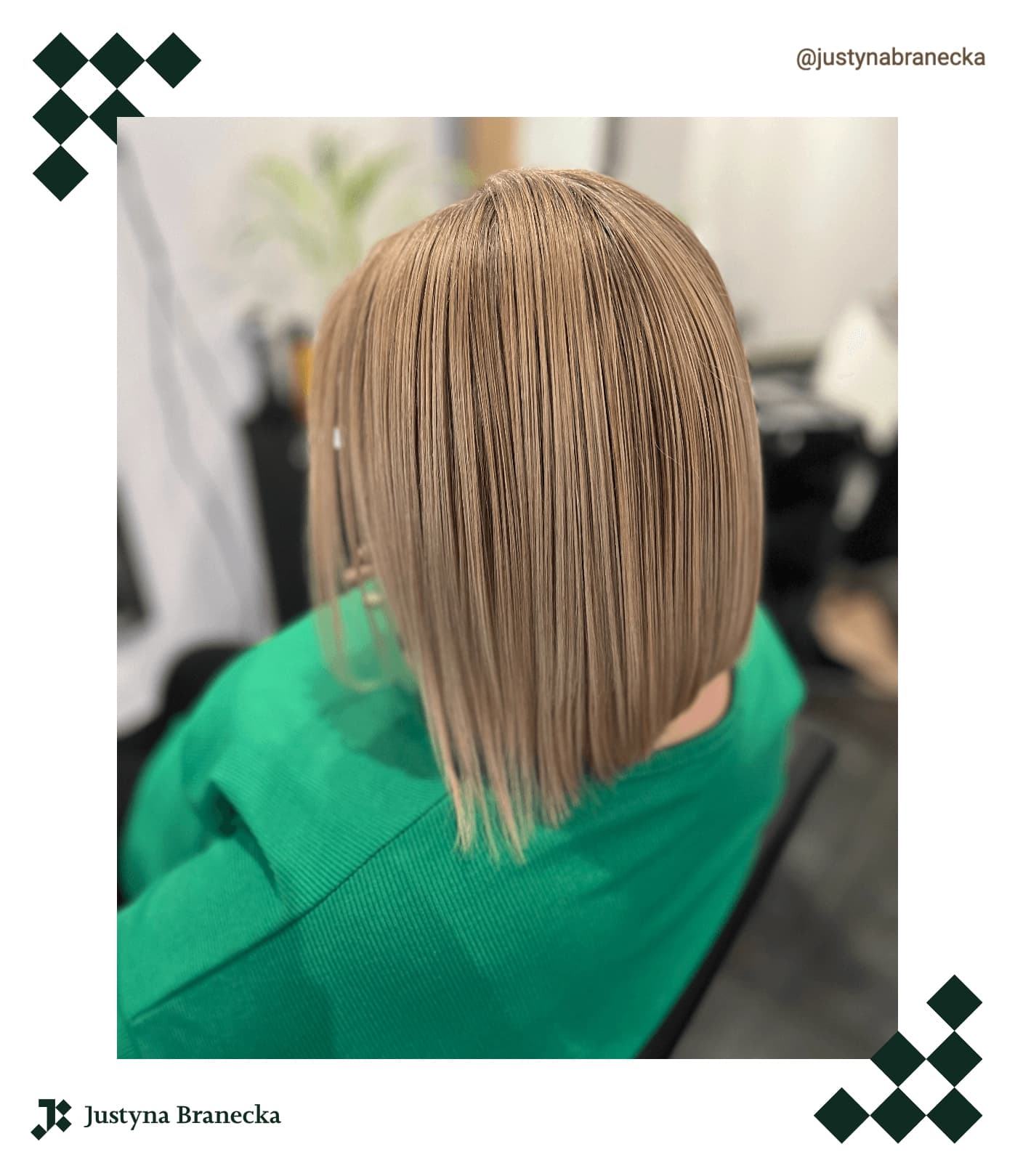 średnie cięcie blond
